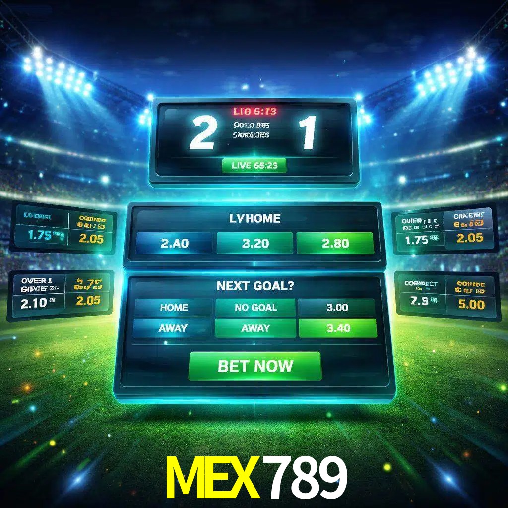 Vista de apuestas en vivo MEX789 durante un partido en curso